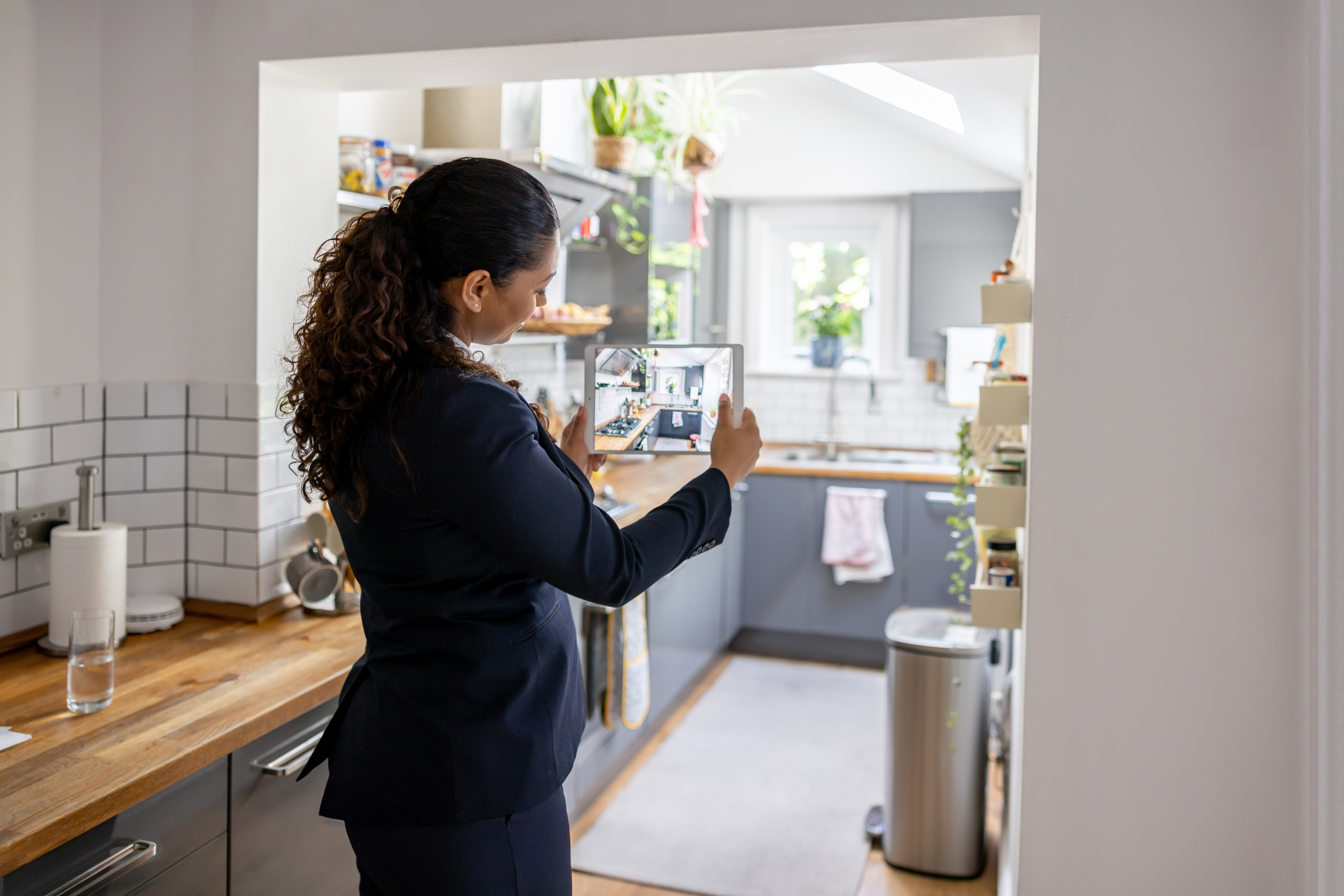 Real estate agent making video content
